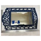 Blue Cast Iron Mirror