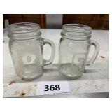 Two Mason Jar Mugs