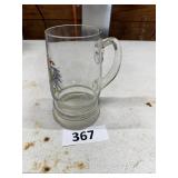 Glass Beer Mug With Crest