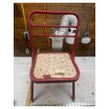 Red Metal Folding Chair Small