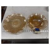 Amber Glass Bowls Set