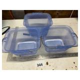 3 Plastic Containers