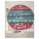 Round Wooden Wall Plaque