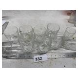 Ten Glass Tumblers