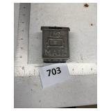 Small Metal U.S. Mailbox Bank