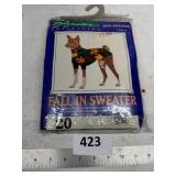 Fall Dog Sweater, Size 20