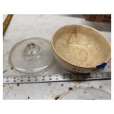 Glass-Lidded Ceramic Bowl