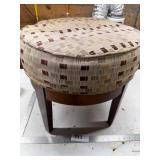 Round Upholstered Footstool