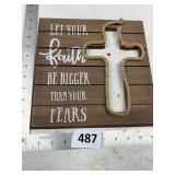 Wooden Faith Wall Sign