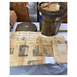 Metal Can with Newspapers