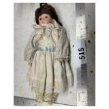Porcelain Doll with Outfit