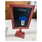 Red Chalkboard Menu Stand
