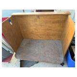 Wooden Rolling Display Box Cart