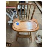 Wooden Spindle High Chair