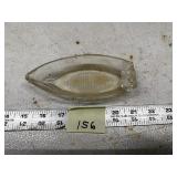 Clear Glass Boat-Shaped Dish