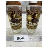 2 Glass Tumblers