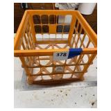 Orange Plastic File Crate
