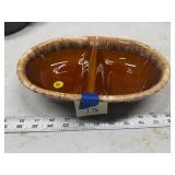 Brown Divided Dish