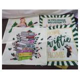 Four Printed Textile Squares