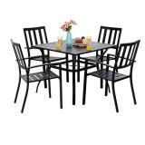 Black Metal Outdoor Dining Set
