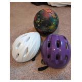 Two Helmets and Ball