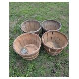 Four Wooden Baskets