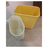 Two Plastic Wastebaskets