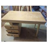 Wood Desk with Drawers