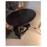 Oval Wooden Side Table