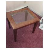 Wood & Glass End Table