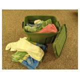 Bin of Towels & Sheets