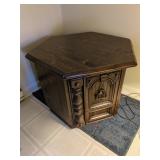 Wood Hexagonal Side Table