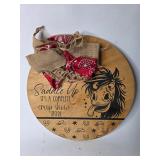 Wooden horse wall art