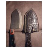 Handmade Damascus knife with sheath