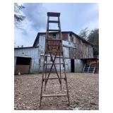 10 Foot Tall Wooden Ladder,