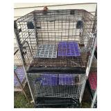 24x24 2 hole rabbit stacker cages, mats and feeder