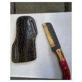 Homemade knife with sheath.