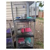 24x24 3 hole rabbit stacker cages With supplies