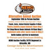 Next Auction is September 18-19th