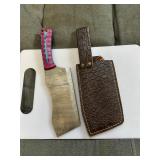 Homemade knife with sheath. Reserve $15