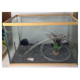 Glass Aquarium Set with Filter and Decor