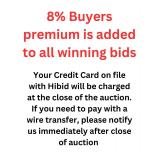8% Byers premium added to all winning bids