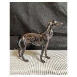 Vintage Cast Metal Statue of a Greyhound or Whippet