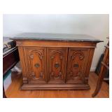 Solid Wood Buffet with Marble Top, Two-Doors Opening on One Shelf and an Interior Drawer
