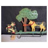 Metal Wall Hangings with Hooks