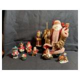 Various Santa and Other  Holiday Figurines