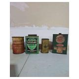 Collection of old product tins