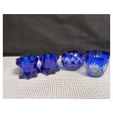 Collection of Cobalt Blue Candle Holders