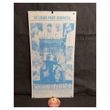 Printing Plate from St. Louis Post Dispatch from October 31, 2006, Celebrating the St. Louis Cardinals World Series Win. Metal button/pin Celebrating St. Louis Cardinals 1982 World Series Win