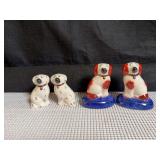 Two Pair of Vintage Staffordshire Ware Dogs